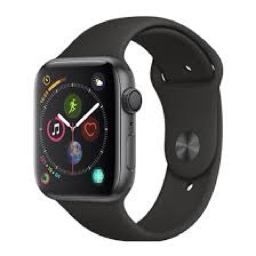Series 4 Space gray black sport band 44mm.